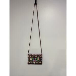 Christiana Beaded Zippered Pouch With Handle NWOT